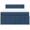 vidaXL Boxspringbett mit Matratze Blau 160x200 cm Stoff