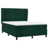 vidaXL Boxspringbett mit Matratze Dunkelgr&uuml;n 140x190 cm Samt
