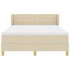 vidaXL Boxspringbett mit Matratze Creme 140 x 200 cm Stoff