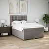 vidaXL Boxspringbett mit Matratze Taupe 140x190 cm Stoff