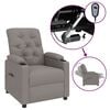 vidaXL Relaxsessel Elektrisch Taupe Stoff