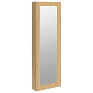 vidaXL Schmuckschrank mit Spiegel Wandmontage 30x8,5x90 cm