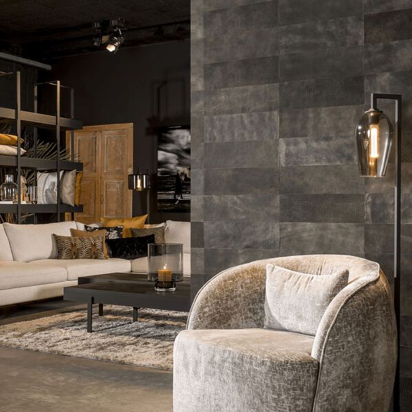 WallArt Leder-Wandpaneele Hennessy 16 Stk. Schwarz Zweifarbig