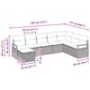 vidaXL Sofa Set mit Kissen mit Speicher 8 pcs Schwarz Poly-Rattan