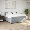 vidaXL Boxspringbett mit Matratze Hellgrau 180x200 cm Stoff