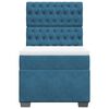 vidaXL Boxspringbett mit Matratze Blau 90x190 cm Samt
