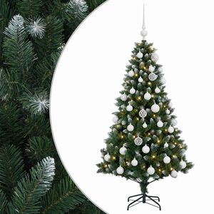vidaXL K&uuml;nstlicher Weihnachtsbaum mit Kugel 120 cm 150 LEDs