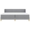 vidaXL Boxspringbett mit Matratze Hellgrau 200 x 200 cm Stoff
