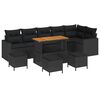 vidaXL Gartensofa-set 10 pcs Schwarz Poly-Rattan