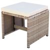 vidaXL 13-tlg. Garten-Essgruppe mit Auflagen Poly Rattan Beige