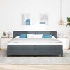 vidaXL Boxspringbett mit Matratze Dunkelgrau 200 x 200 cm Samt