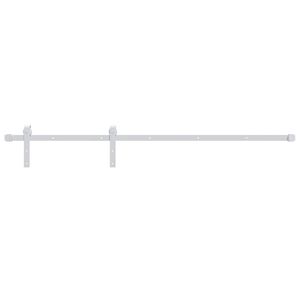 vidaXL Schiebet&uuml;rbeschlag 200 cm Stahl Wei&szlig;