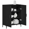 vidaXL Sideboard Schwarz Eichen-Optik 69,5 x 34 x 90 cm Holzwerkstoff