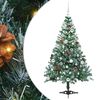 vidaXL K&uuml;nstlicher Weihnachtsbaum Gr&uuml;n 150 cm PVC und Stahl