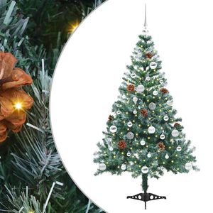 vidaXL K&uuml;nstlicher Weihnachtsbaum Gr&uuml;n 150 cm PVC und Stahl