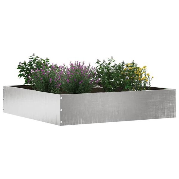vidaXL Raseneinfassung 6 pcs Silber 60 x 60 x 13 cm Edelstahl