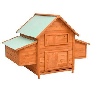 vidaXL H&uuml;hnerstall 150x96x110 cm Massivholz Tanne