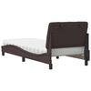 vidaXL Bett mit Matratze Dunkelbraun 90x200 cm Stoff