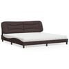 vidaXL Bett mit Matratze "Hvar" Dunkelbraun 200x200 cm Stoff