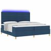 vidaXL LED Boxspringbett mit Matratze Blau 200 x 200 cm Stoff