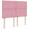 vidaXL Boxspringbett mit Matratze Rosa 160x200 cm Samt
