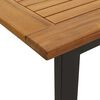 vidaXL Garten Essgruppe 7 pcs Schwarz Massivholz Akazie