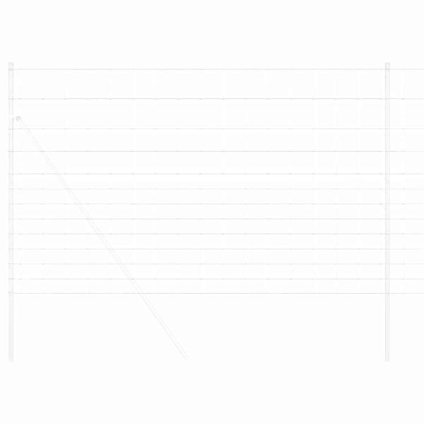 vidaXL Feldzaun Silber 50 x 1,5 m Verzinkter Stahl