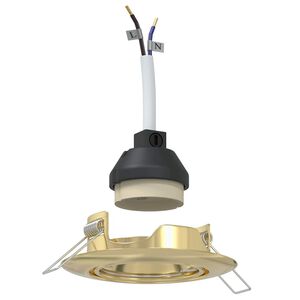 vidaXL Spotlight 6 pcs Gold 9 x 9 x 2,5 cm Metall