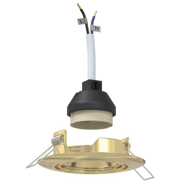 vidaXL Spotlight 6 pcs Gold 9 x 9 x 2,5 cm Metall