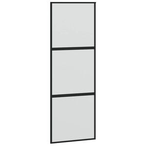 vidaXL Schiebet&uuml;r Schwarz 76x205 cm Hartglas und Aluminium