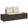 vidaXL Gartensofa-set 4 pcs Braun Poly-Rattan