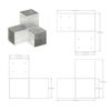 vidaXL Pfostenverbinder Y-Form Verzinktes Metall 101 x 101 mm