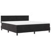 vidaXL Boxspringbett mit Matratze Schwarz 180 x 200 cm Samt