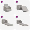 vidaXL Schlafsofa 60cm Wolkengrau Stoff