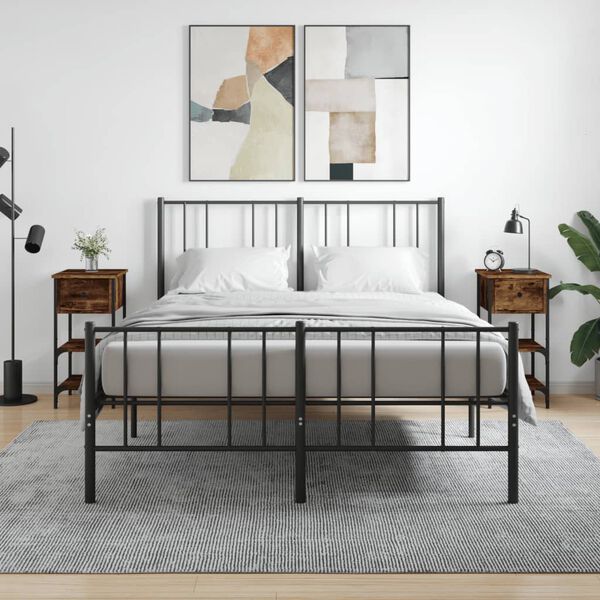 vidaXL Nachttische 2 Stk. R&auml;uchereiche 34x36x70 cm Holzwerkstoff