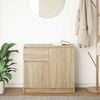 vidaXL Sideboard mit Schublade Sonoma-Eiche 71x35x65 cm Holzwerkstoff