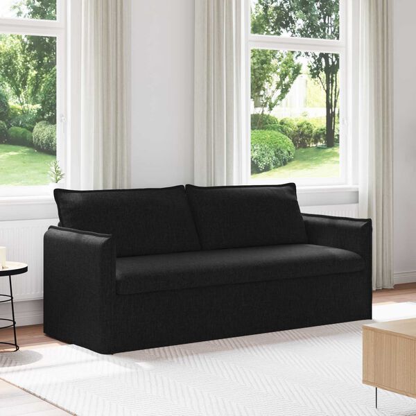 vidaXL Sofa 180cm Schwarz Metall
