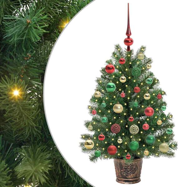 vidaXL K&uuml;nstlicher Weihnachtsbaum mit 150 LEDs Gr&uuml;n 95 cm PE und PVC