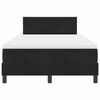 vidaXL LED Boxspringbett mit Matratze Schwarz 120 x 200 cm Samt