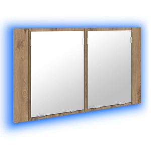 vidaXL Badezimmerspiegelschrank Artisan-Eiche 80 x 12 x 45 cm