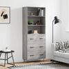 vidaXL Highboard Grau Sonoma 69,5x34x180 cm Holzwerkstoff