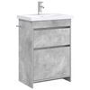 vidaXL Badezimmerm&ouml;bel-Set Betongrau 61 x 40 x 84,5 cm Holzwerkstoff