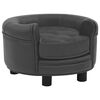 vidaXL Hundesofa Dunkelgrau 48x48x32 cm Pl&uuml;sch und Kunstleder