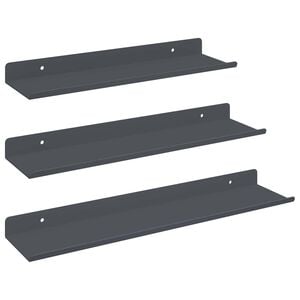 vidaXL Schwebendes Regal 3 pcs Anthrazit 40 x 9 x 2,5 cm Stahl