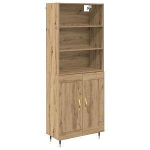 vidaXL Highboard Artisan-Eiche 69,5 x 34 x 180 cm Holzwerkstoff