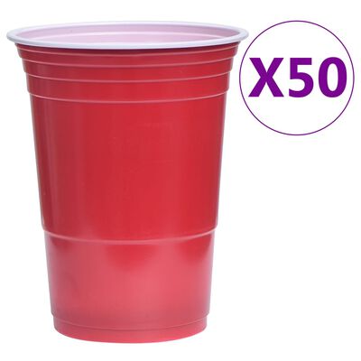 vidaXL Beer-Pong Set 0,5 L Kunststoff