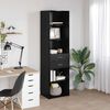 vidaXL Highboard Schwarz Eichen-Optik 50 x 42,5 x 185 cm Holzwerkstoff