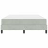 vidaXL Boxspringbett mit Matratze Hellgrau 160 x 220 cm Stoff