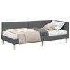 vidaXL Eckbettgestell mit Matratze 2 stk. Dunkelgrau 90 x 190 cm Stoff