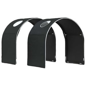 vidaXL Bettunnel 2 pcs Schwarz 211 x 52,5 x 2 cm Polyester
